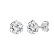 Lab Grown Round Diamond Stud Earrings