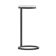 Chalmay Marble Top End Table | Modern Metal Accent Table